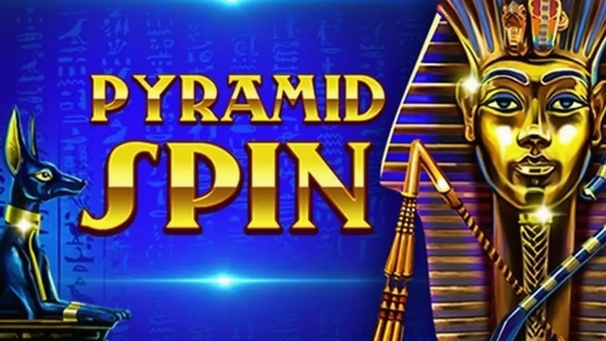 Pemandangan piramida megah di Mesir Kuno dalam permainan slot Pyramid Spin